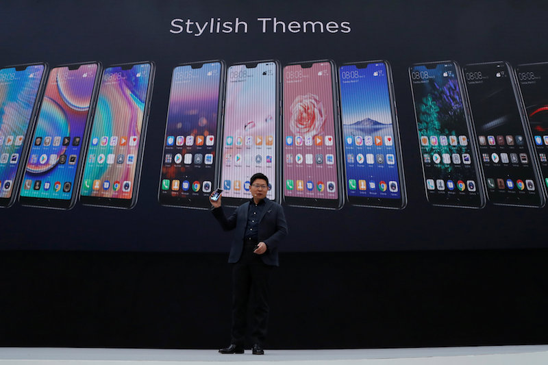 Richard Yu, CEO of the Huawei Consumer Business Group, attends the launching the new generation of its smartphone, Huawei P20, in Paris March 27, 2018. u00e2u20acu201d Reuters pic