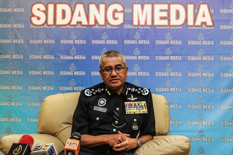 Inspector-General of Police Tan Sri Mohamad Fuzi Harun speaks during a press conference in Kuala Lumpur March 6, 2018. u00e2u20acu201d Picture by Hari Anggara