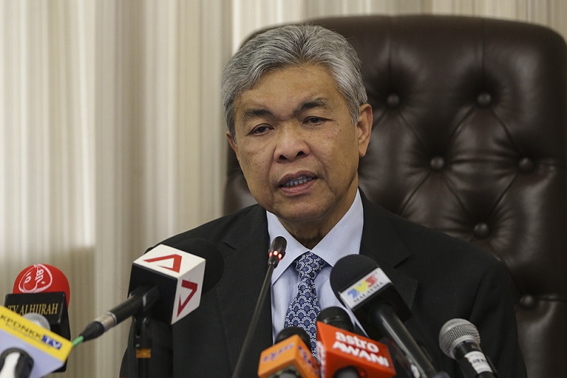 Deputy Prime Minister Datuk Seri Ahmad Zahid Hamidi speaks during a press conference in Kuala Lumpur March 6, 2018. u00e2u20acu201d Picture by Azneal Ishak
