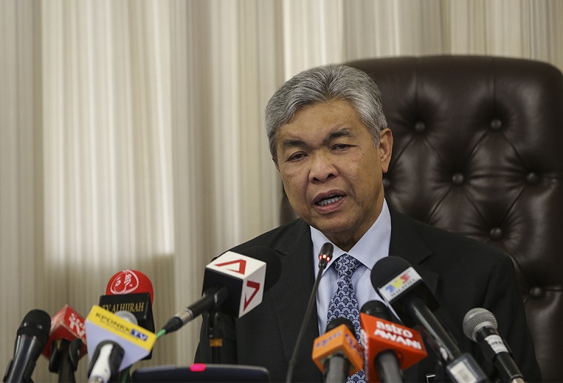 Deputy Prime Minister Datuk Seri Ahmad Zahid Hamidi speaks during a press conference in Kuala Lumpur March 6, 2018. u00e2u20acu201d Picture by Azneal Ishak