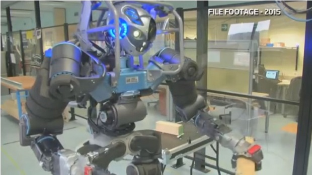 The Walk-Man project aims to build a robot that can operate in human environments. u00e2u20acu201d Screen capture via Reuters video