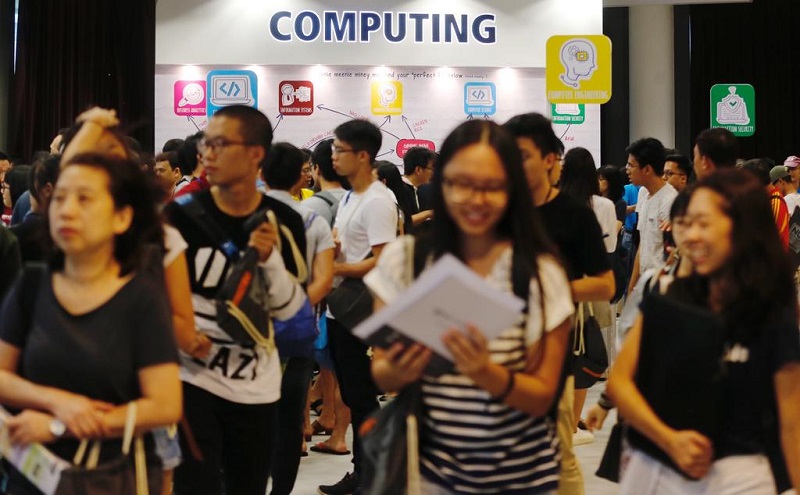 Computer Science students and interested applicants at the NUS Computing Open Day in Singapore March 10, 2018. u00e2u20acu201d TODAY pic