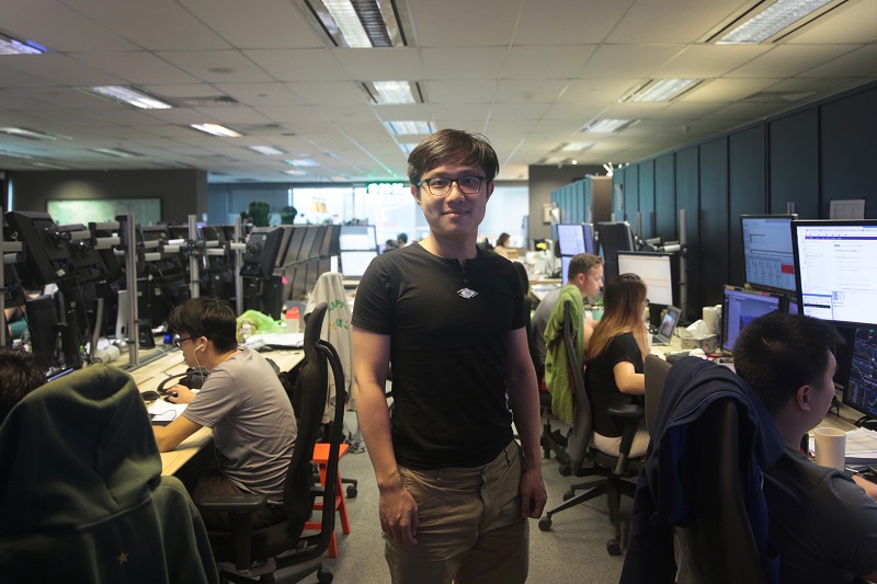 Zeng Ye, 27, a quantitative researcher at high-frequency trading firm Grasshopper. 