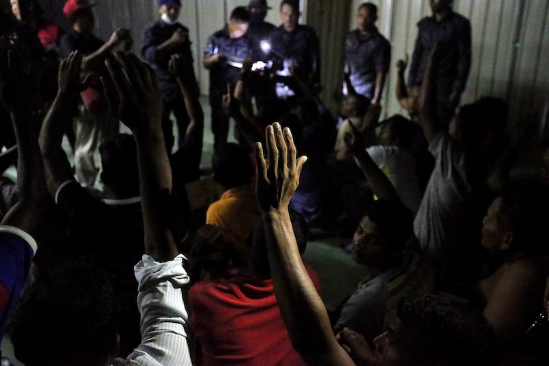 A total of 37 foreigners were arrested by the Immigration Department following raids at two construction sites at Kuala Kangsar. u00e2u20acu201d Picture by Farhan Najib