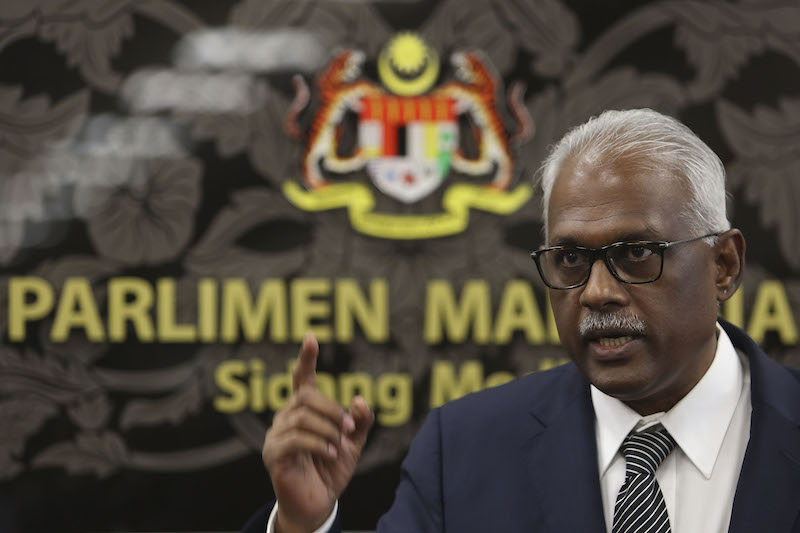Klang MP Charles Santiago speaks during a press conference in Parliament in Kuala Lumpur March 13, 2018. u00e2u20acu201d Picture by Yusof Mat Isa