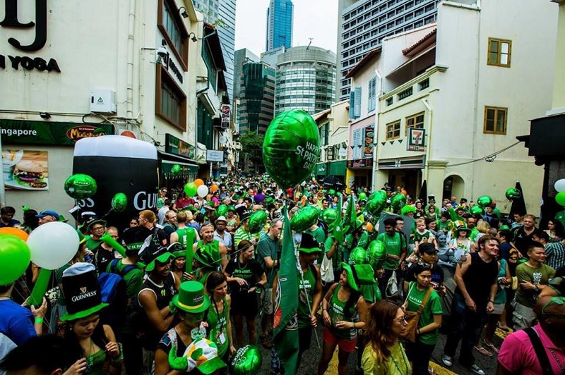 The St Patricku00e2u20acu2122s Day Parade will take place from 3pm to 5pm tomorrow, along a 300m stretch of pedestrian walkways in Boat Quay. There will be no road or lane closures, the police said. u00e2u20acu201d Picture via Facebook/TODAY
