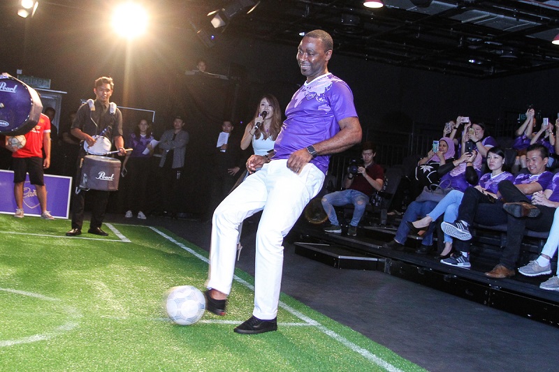 Andy Cole at the Cadbury FC launch ceremony at Damansara Performing Arts Centre in Petaling Jaya March 21, 2018. u00e2u20acu201d Picture by Shafwan Zaidon 