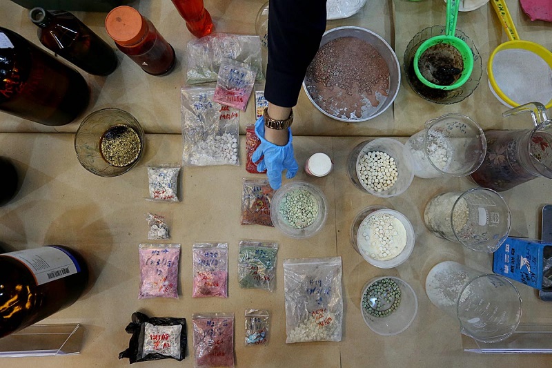 Some of the drugs and equipment seized during a recent drug bust in Penang March 21, 2018. u00e2u20acu201d Picture by Sayuti Zainudin