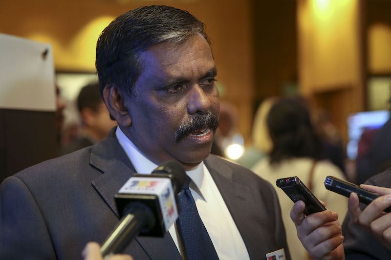 Enforcement consultant Guna Selan Marian speaks to journalists at the Global Illicit Trade Summit 2018 in Kuala Lumpur March 22, 2018. u00e2u20acu201d Picture by Yusof Mat Isa