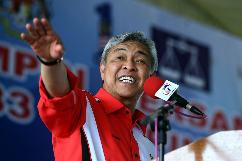 Deputy Prime Minister Datuk Seri Zahid Hamidi speaks during a meet-the-people session in Tampin March 27, 2018. u00e2u20acu201d Bernama pic