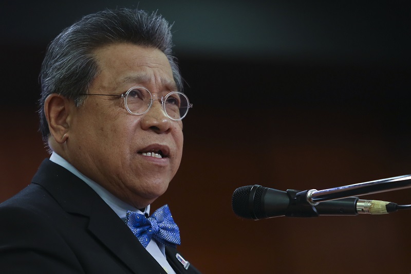 Dewan Rakyat Speaker Tan Sri Pandikar Amin Mulia delivers his speech at the launch of the official website of the Commonwealth Parliamentary Association of Malaysia, in Kuala Lumpur March 27, 2018. u00e2u20acu201d Picture by Yusof Mat Isa