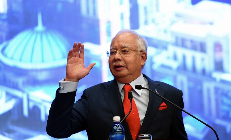 Prime Minister Datuk Seri Najib Razak speaks during a gathering of federal and Sabah public servants in Kota Kinabalu March 2, 2018. u00e2u20acu201d Bernama pic