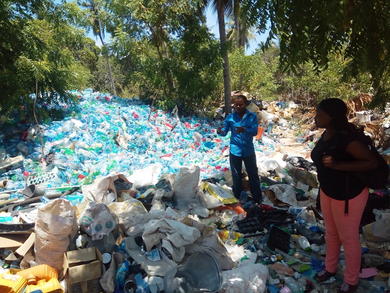 Plastic waste collected from the beaches of Watamu, Kenya, lies waiting to be reused or recycled at Eco World, an environmental organisation in Watamu February 20, 2018. u00e2u20acu201d Thomson Reuters Foundation pic