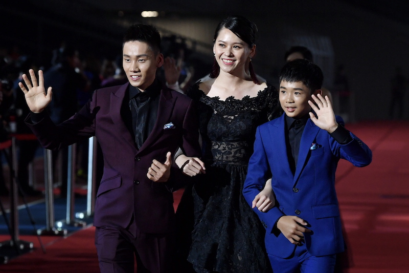 Tosh Chan, Ashley Hua and Jake Eng attend the world premiere of 'Lee Chong Wei: Rise of the Legend' in Kuala Lumpur March 9, 2018. u00e2u20acu201d Bernama pic