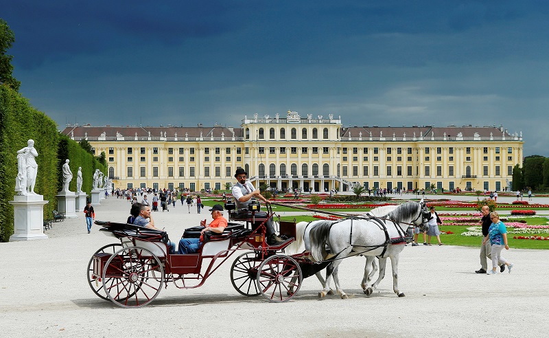 A traditional Fiaker horse carriage passes imperial Schoenbrunn palace in Vienna, Austria June 14, 2016. u00e2u20acu201d Reuters pic