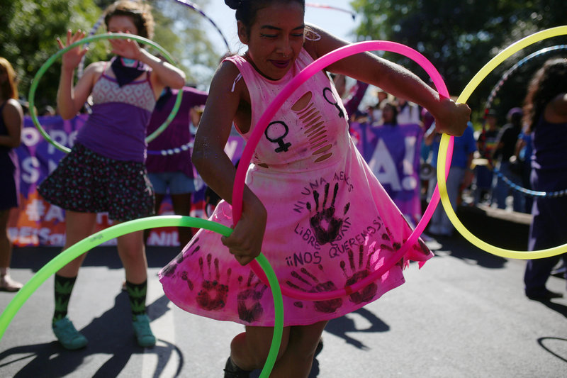 Activists participate in a march to call for an end to violence against women during International Women's Day in San Salvador, El Salvador March 8, 2018. u00e2u20acu201d Reuters pic