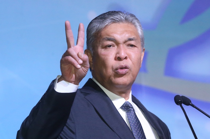Datuk Seri Ahmad Zahid Hamidi speaks during a luncheon with media practitioners in Putrajaya March 13, 2018. u00e2u20acu201d Picture by Zuraneeza Zulkifli