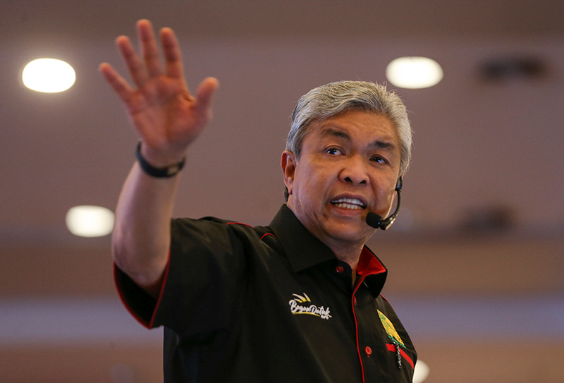 Datuk Seri Ahmad Zahid Hamidi speaking during the launch of National Transformation 2050 (TN50) dialogue at the Malaysia Agro Exposition Park Serdang (MAEPS), Serdang March 18, 2018. u00e2u20acu201d Picture by Azneal Ishak