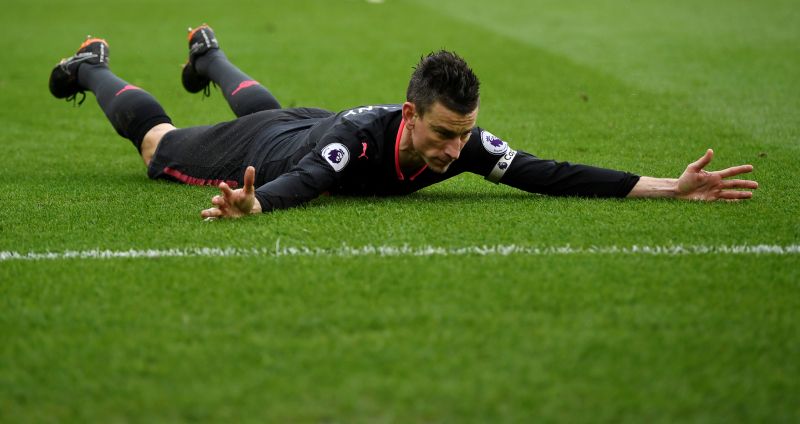 Arsenal's Laurent Koscielny  in action during the Albion vs Arsenal at the American Express Community Stadium, Brighton March 4, 2018. u00e2u20acu201d Reuters pic