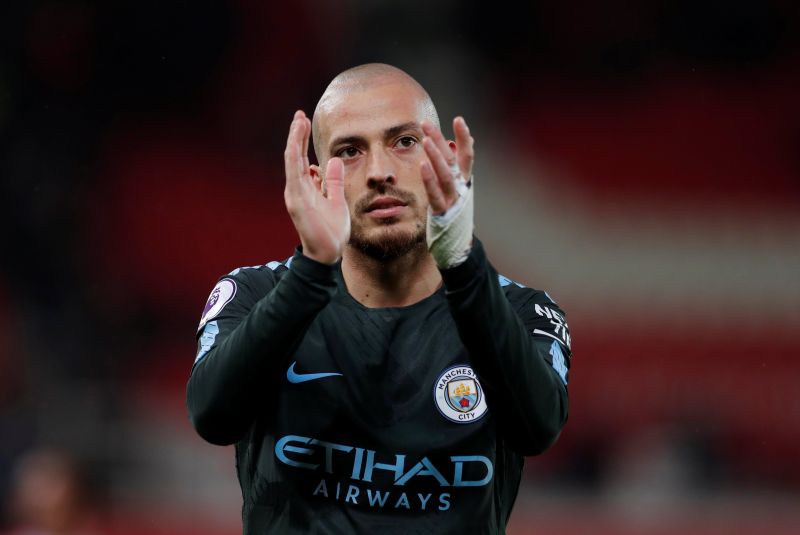 Manchester City's David Silva applauds fans after the match against Stoke City. u00e2u20acu2022 Reuters pic
