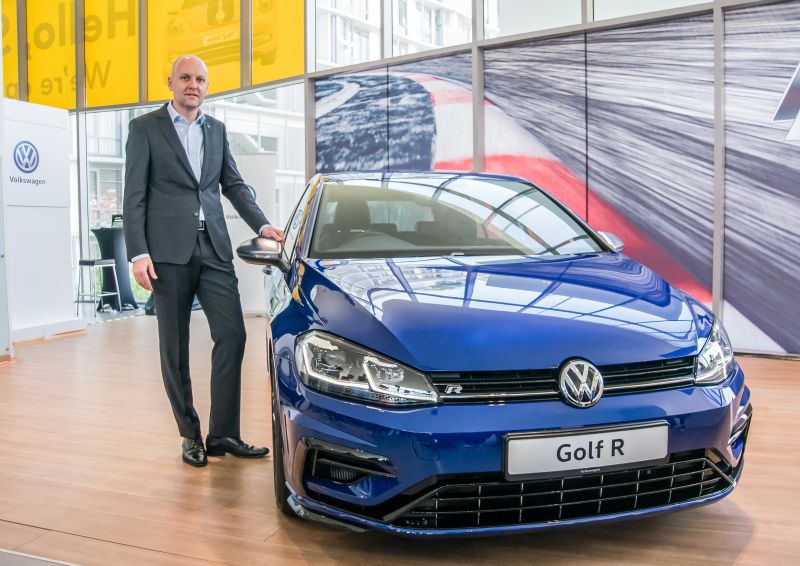 Managing Director of VPCM Erik Winter poses with the Volkswagen Golf R. u00e2u20acu2022 Picture by YS Khong