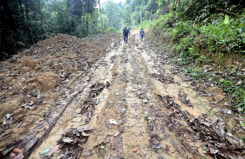 The burial ground of Orang Asli in Ulu Geruntum, Gopeng was cleared by a contractor for the purpose of a mini hydroelectric dam construction. u00e2u20acu201d Picture by Farhan Najib