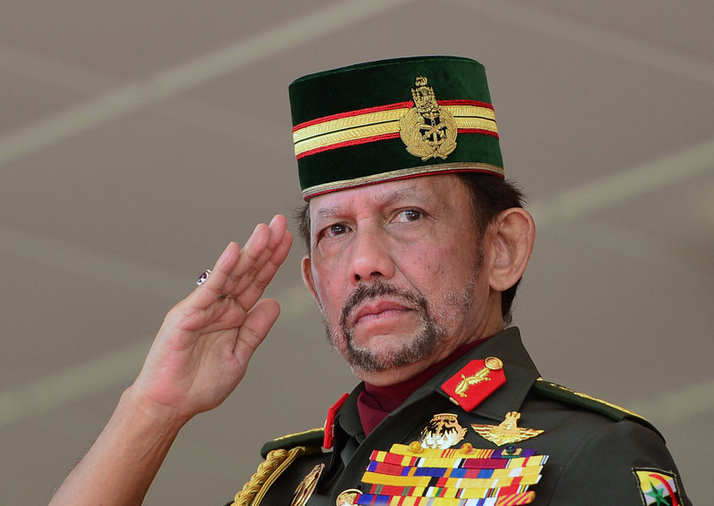 Brunei's Sultan Hassanal Bolkiah salutes during the 34th National Day celebrations in Bandar Seri Begawan February 24, 2018.  u00e2u20acu201d Reuters pic