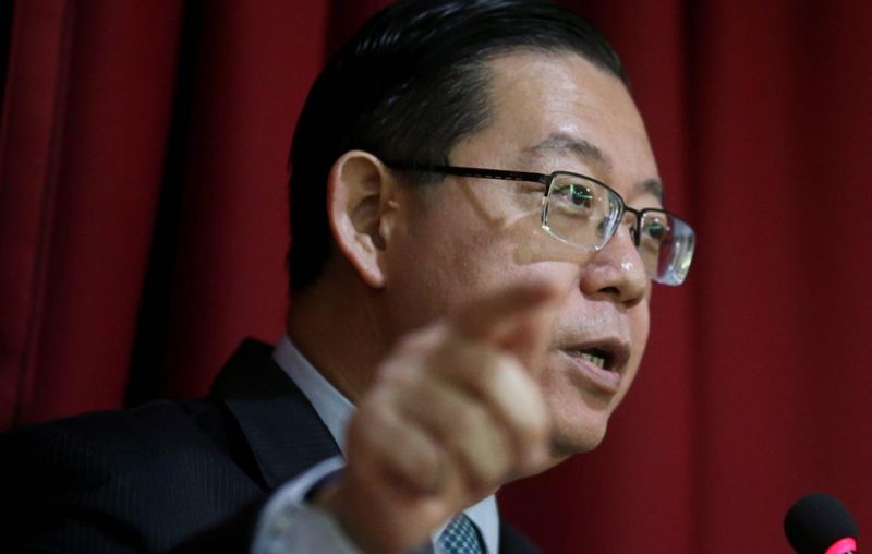 Lim Guan Eng speaking to the press regarding the personal attacks allegedly made by Barisan Nasional during the press conference at Komtar in George Town March 14, 2018. u00e2u20acu2022 Picture by Sayuti Zainudin