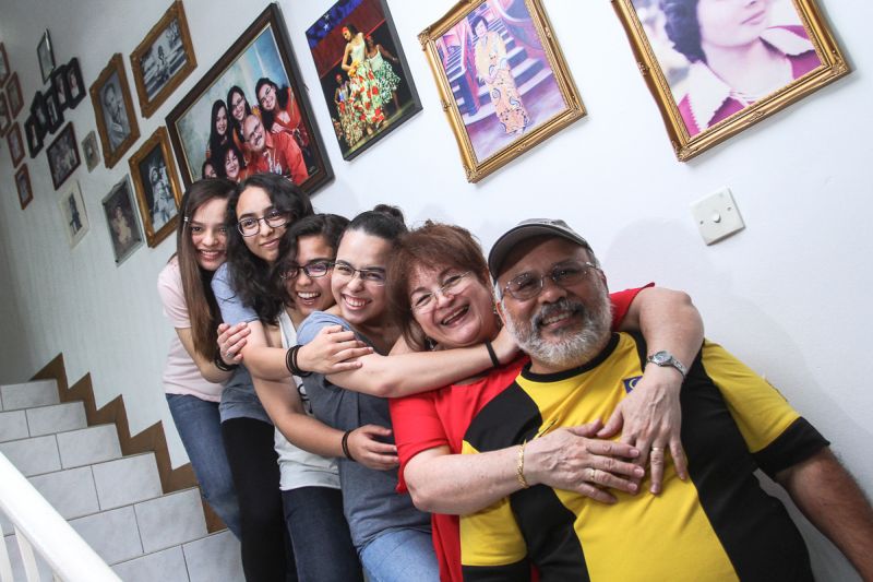 The unique family (from right: Tun Kamalul, Victoria, Tun Malaysia, Tun Mardeka, Tun Mayday and Tun Maria) shares a light moment with Malay Mail. u00e2u20acu2022 Picture by Shafwan Zaidon
