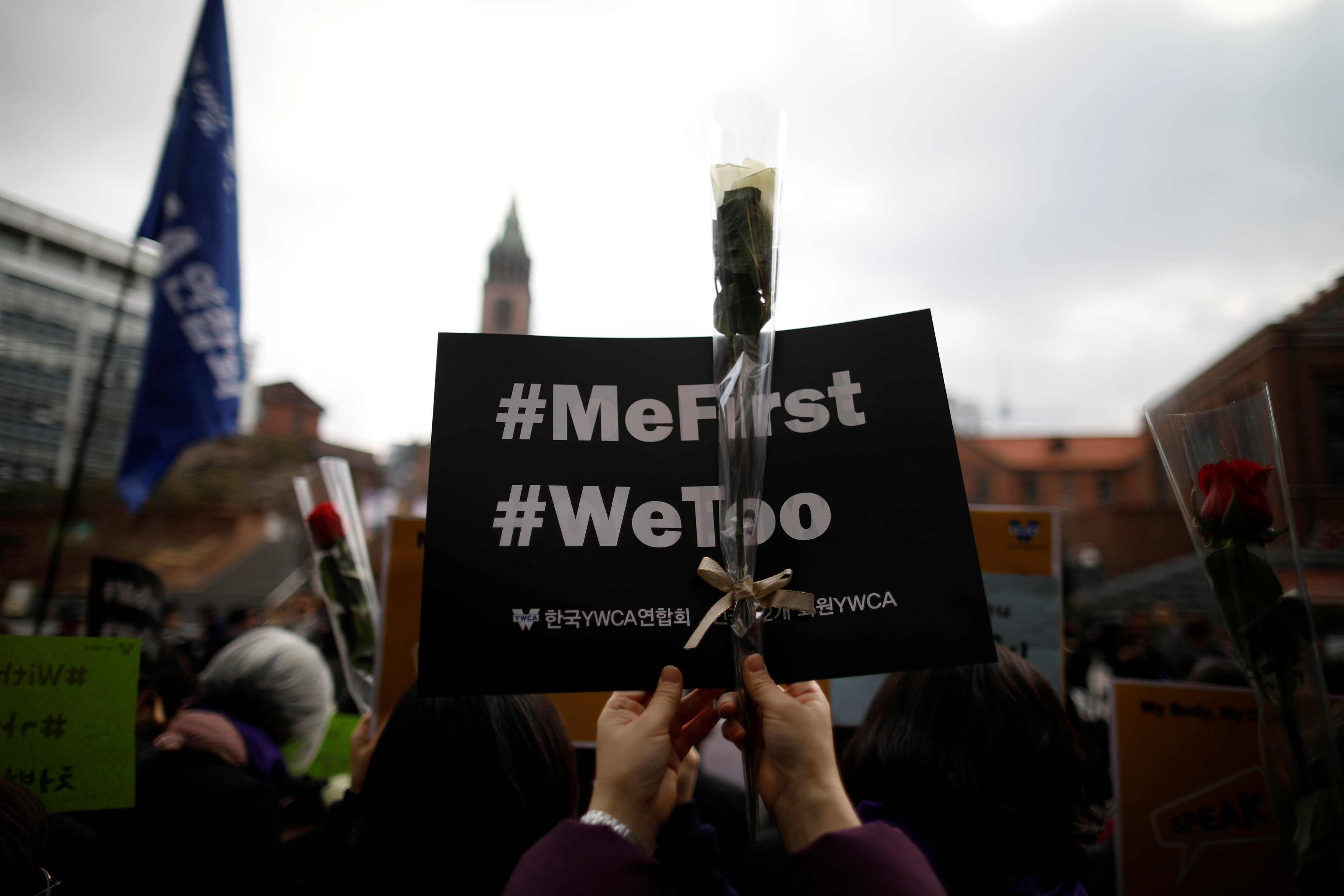 Women attend a protest as a part of the #MeToo movement on International Women's Day in Seoul, South Korea, March 8, 2018. u00e2u20acu201d Reuters pic