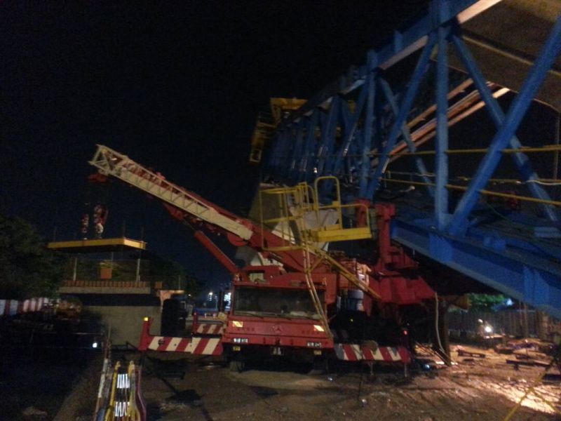 One worker was killed and two others were injured when a crane collapsed at the Jinjang MRT construction site. u00e2u20acu2022 Picture by Azril Annuar