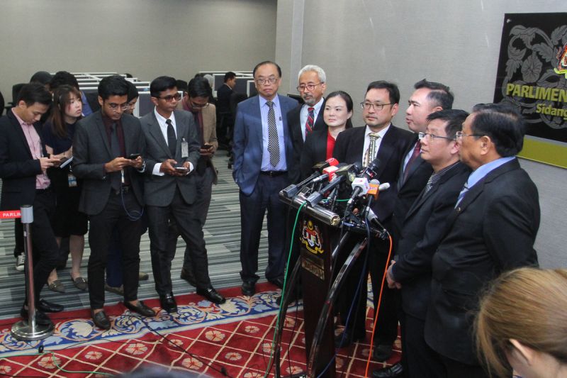 The Opposition, led by DAPu00e2u20acu2122s Seremban MP Anthony Loke, decided to walk out en masse and boycott the BN bloc vote on GST exemptions. u00e2u20acu201d Picture by Shafwan Zaidon