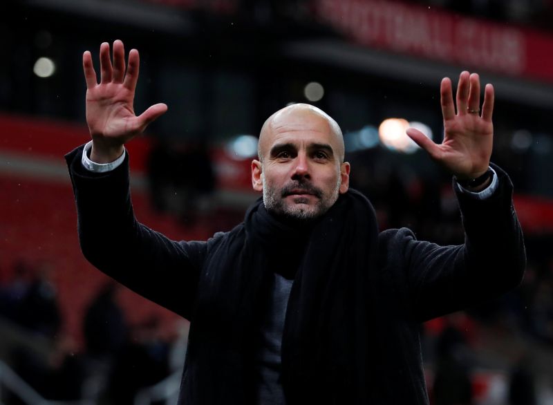 Manchester City manager Pep Guardiola gestures after the match against Stoke City, March 13, 2018. u00e2u20acu2022 Reuters picnn