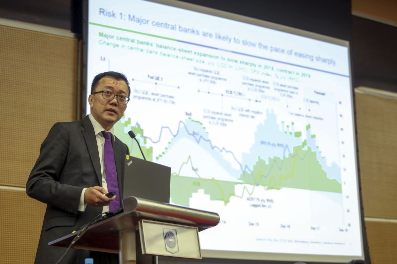 Standard Chartered Bank economist Edward Lee speaks during a forum on the Malaysian economy in Kuala Lumpur March 30, 2018. u00e2u20acu2022 Picture by Yusof Mat Isan