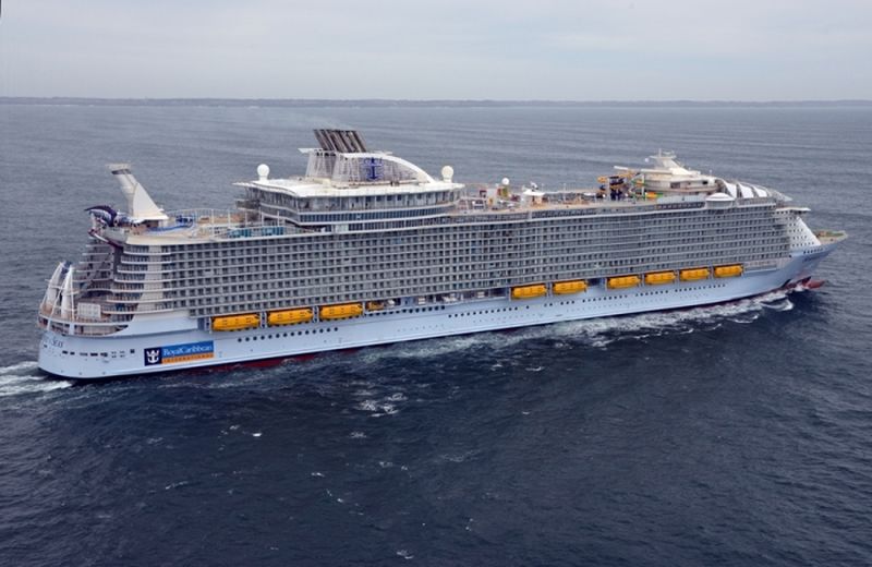 Symphony of the Seas holds the title of world's largest cruise ship. u00e2u20acu2022 AFP pic