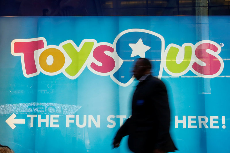 A man passes by Toys R Us store at Times Square in New York March 9, 2018. u00e2u20acu201d Reuters pic