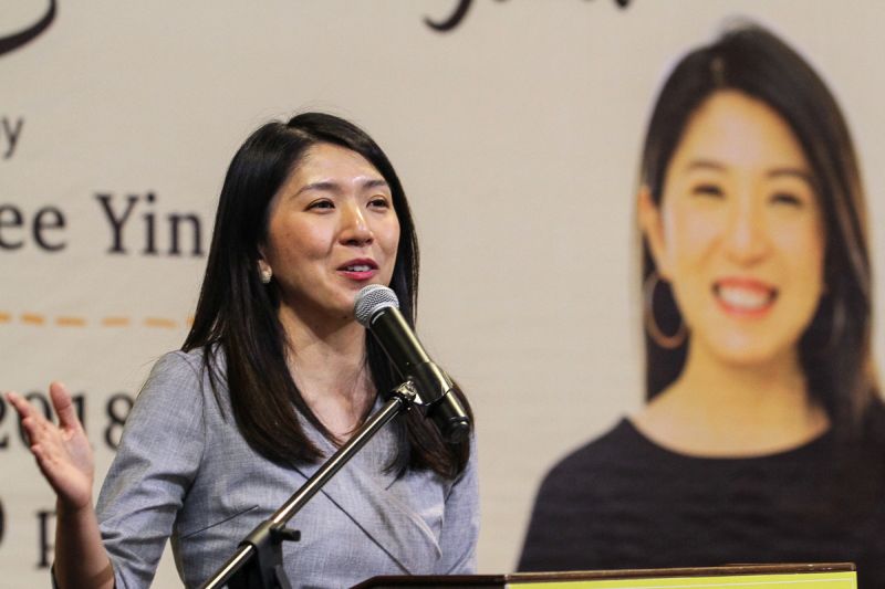 Yeo Bee Yin speaks at the launch of her book u00e2u20acu02dcRe-imagining Malaysiau00e2u20acu2122 at The Starling Mall, Petaling Jaya March 14, 2018. u00e2u20acu201d Picture by Shafwan Zaidonnn
