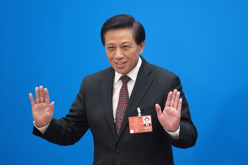 Zhang Yesui, the spokesperson of Chinau00e2u20acu2122s National Peopleu00e2u20acu2122s Congress, holds a press conference at the Great Hall of the People in Beijing on March 4, 2018. u00e2u20acu201d AFP pic