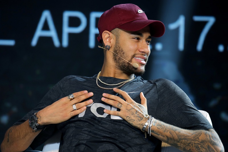 Brazilian football player Neymar attends a promotional event in Sao Paulo April 17, 2018. u00e2u20acu201d Reuters pic