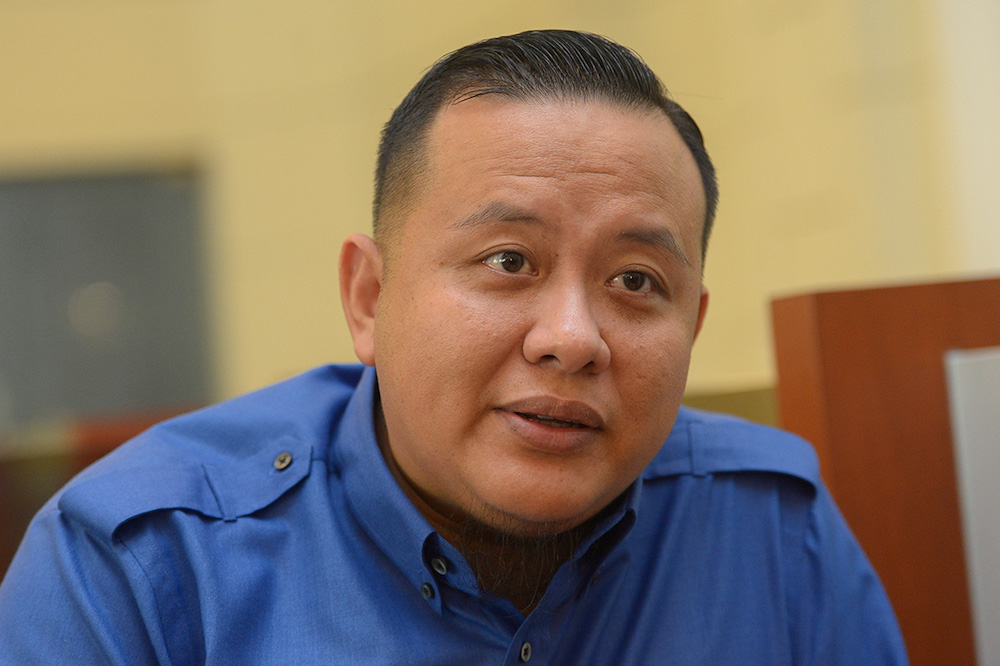 Rizam Ismail, Umno candidate for Sungai Air Tawar, speaks during an interview with Malay Mail at Blue Wave Hotel, Shah Alam April 26, 2018. u00e2u20acu201d Picture by Mukhriz Hazim