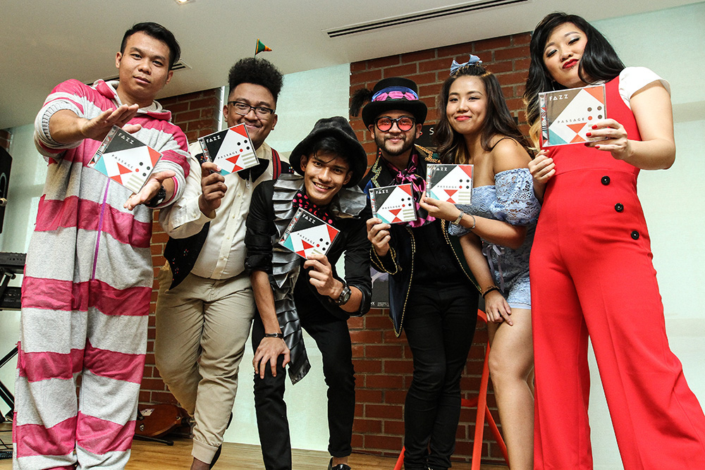 Fazz proudly shows off their debut album u00e2u20acu02dcPassageu00e2u20acu2122. u00e2u20acu201d Picture by Miera Zulyana  