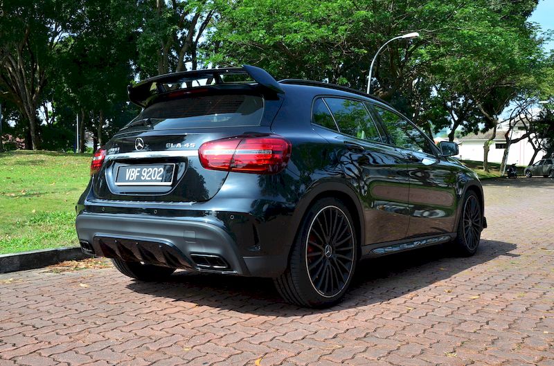 The Mercedes GLA 45 AMG.