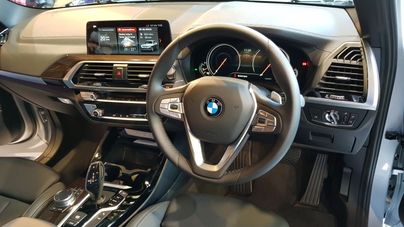 The interior of the BMW X3.