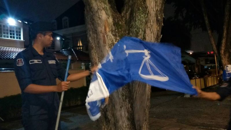 DBKL has finally taken down political banners in Taman Tun Dr Ismail that were put up before the official campaigning period, after the writer first filed a complaint on April 9. ― Picture courtesy of the KL Mayor’s Office