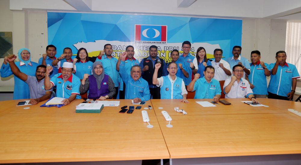 State chairman Muhammad Nur Manuty announced the list of candidates at the Perak PKR headquarters today. u00e2u20acu201d Picture by Farhan Najib
