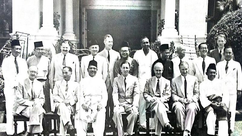 1955: Tunku Abdul Rahman (seated, third left) with Members of the Cabinet of the Federation of Malaya. ― Picture via Wikipedia