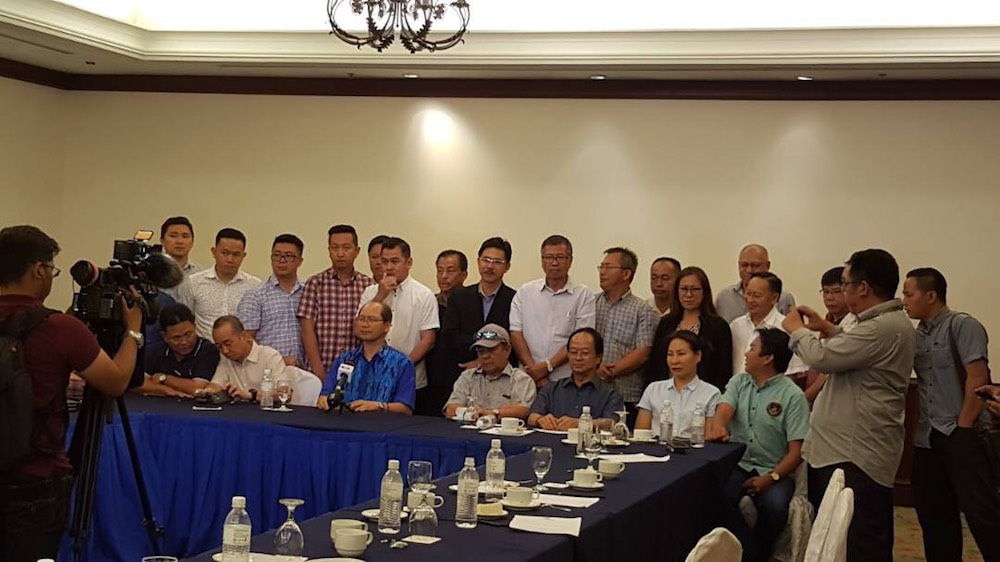 Tangau at the press conference announcing the partyu00e2u20acu2122s departure from BN. u00e2u20acu201d Picture by Julia Chan