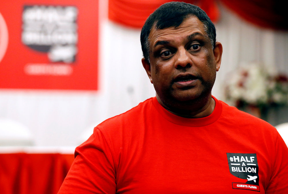 CEO of AirAsia, Tan Sri Tony Fernandes, holds a media event in Bangkok May 15, 2018. u00e2u20acu201d Reuters pic