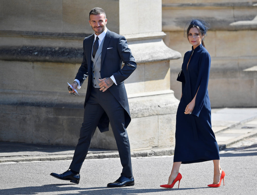 David and Victoria Beckham arrive to the wedding of Britainu00e2u20acu2122s Prince Harry to Meghan Markle in Windsor May 19, 2018. u00e2u20acu201d Reuters pic