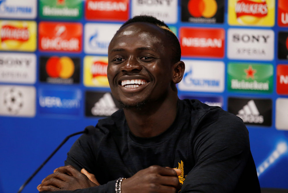 Liverpoolu00e2u20acu2122s Sadio Mane smiles during the press conference for the Champions League final against Real Madrid in Liverpool May 21, 2018. u00e2u20acu201d Reuters pic